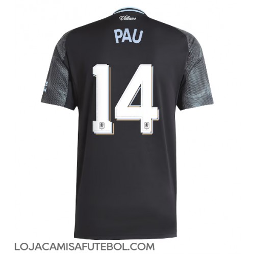 Camisa de Futebol Aston Villa Pau Torres #14 Equipamento Secundário 2025-26 Manga Curta
